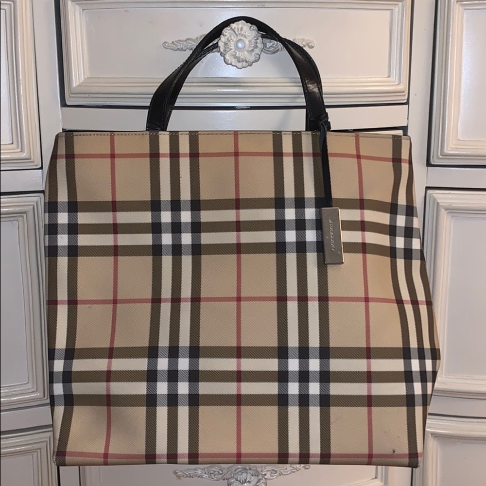 Burberry Mini Classic Novacheck Shopper Tote